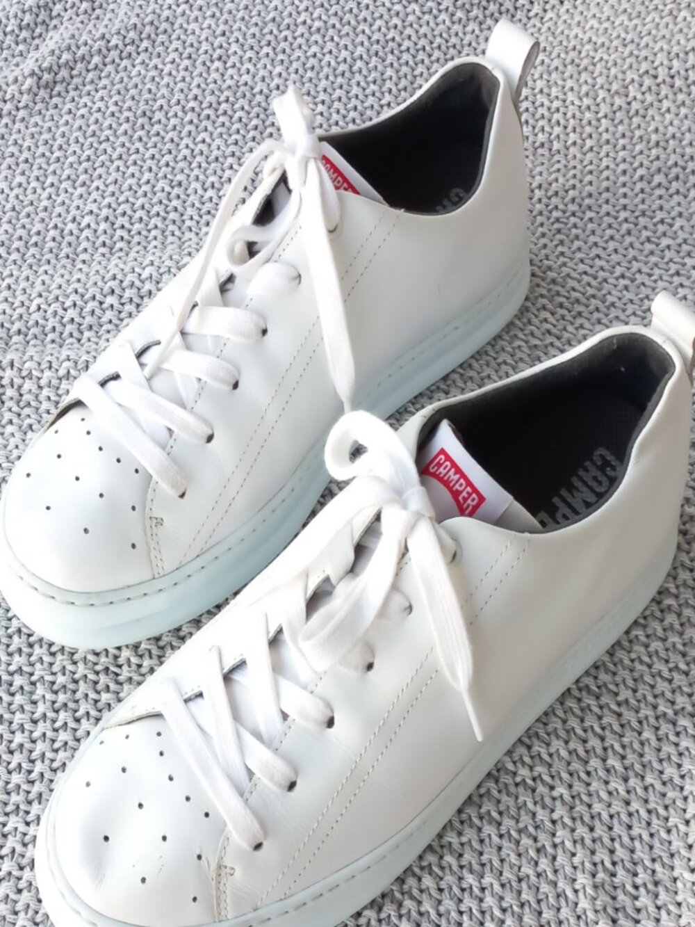 CAMPER white leather casual sneakers